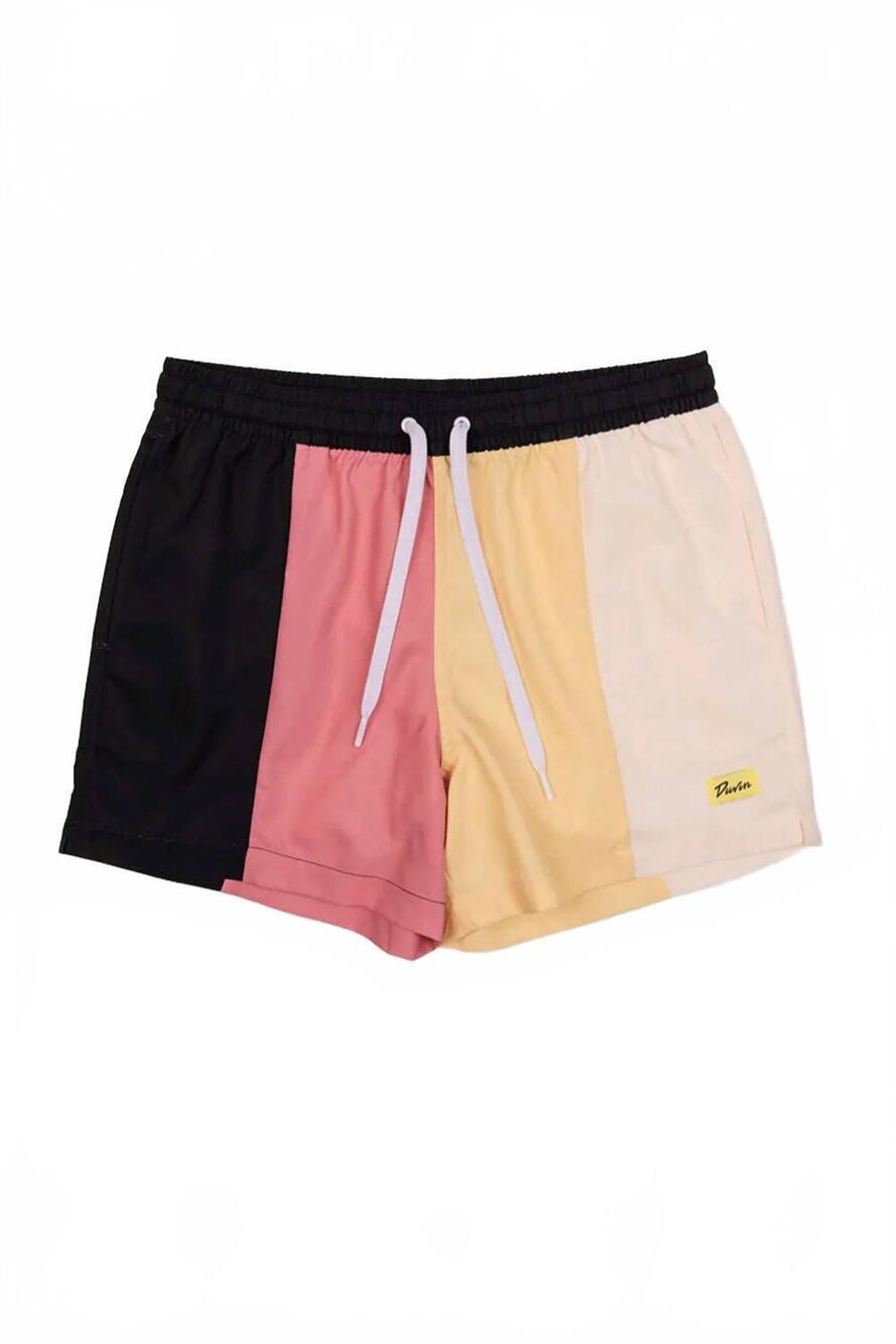 NEW DUVIN DESIGN CO. men's panels swim shorts in pink